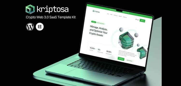 Item cover for download Kriptosa - Web3 SaaS Elementor Template Kit