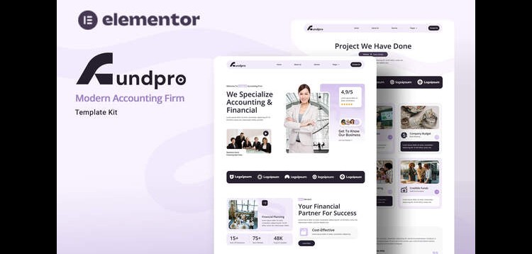 Item cover for download Fundpro - Modern Accounting Firm Elementor Template Kit