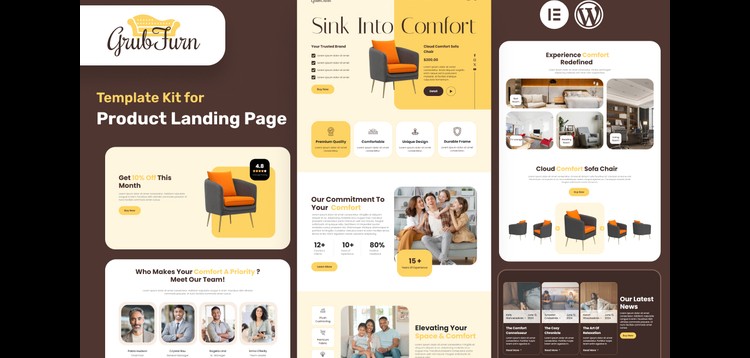 Item cover for download GrubFurn - Single Product Elementor Pro Template Kit