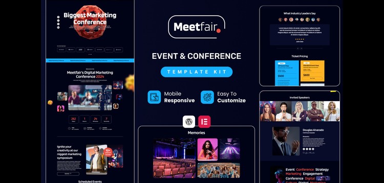Item cover for download Meetfair - Event & Conference Elementor Template Kit