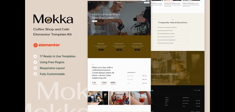Item cover for download Mokka - Coffee Shop & Cafe Elementor Template Kit