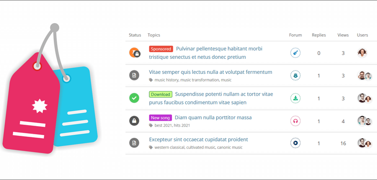 Item cover for download wpForo Topic Prefix Tag Manager