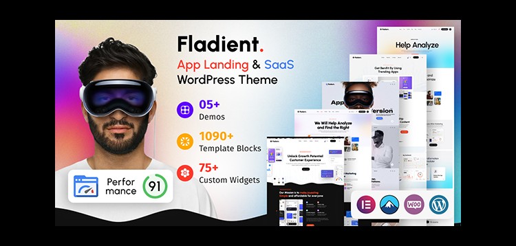 Item cover for download Fladient - App Landing Page WordPress Theme