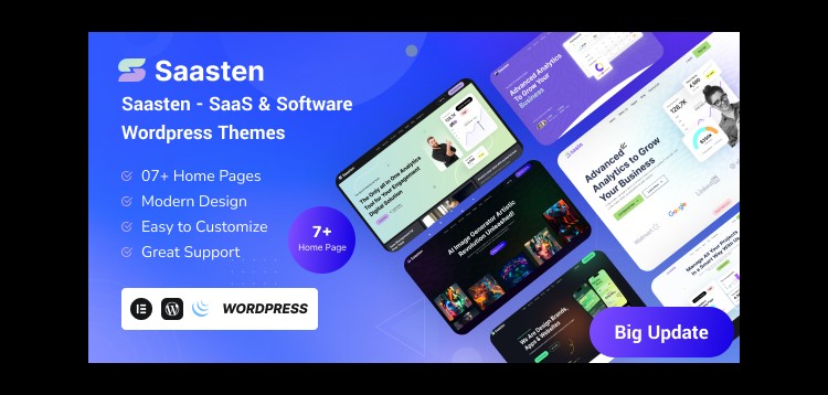 Item cover for download Saasten - SaaS & Software Landing WordPress Theme