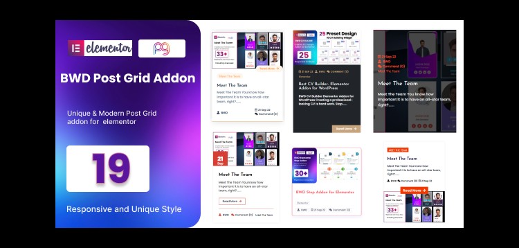 Item cover for download BWD Post Grid Addon for Elementor