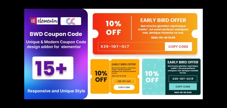 Item cover for download Elementor Coupon Code WordPress Plugin