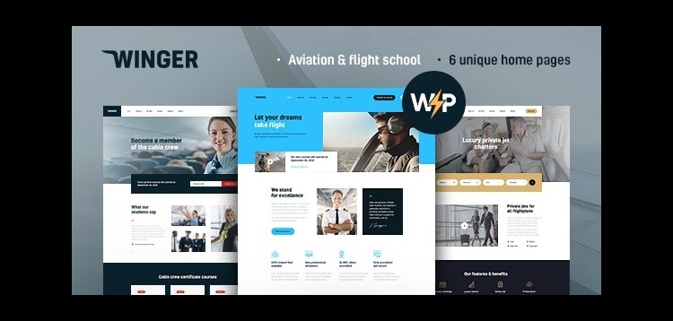 Item cover for download Winger - Aviation & Flight School WordPress Theme