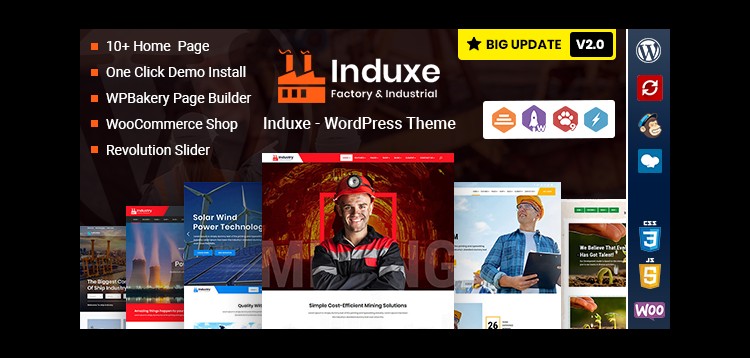 Item cover for download Induxe - Industry & Manufacturing WordPress Theme